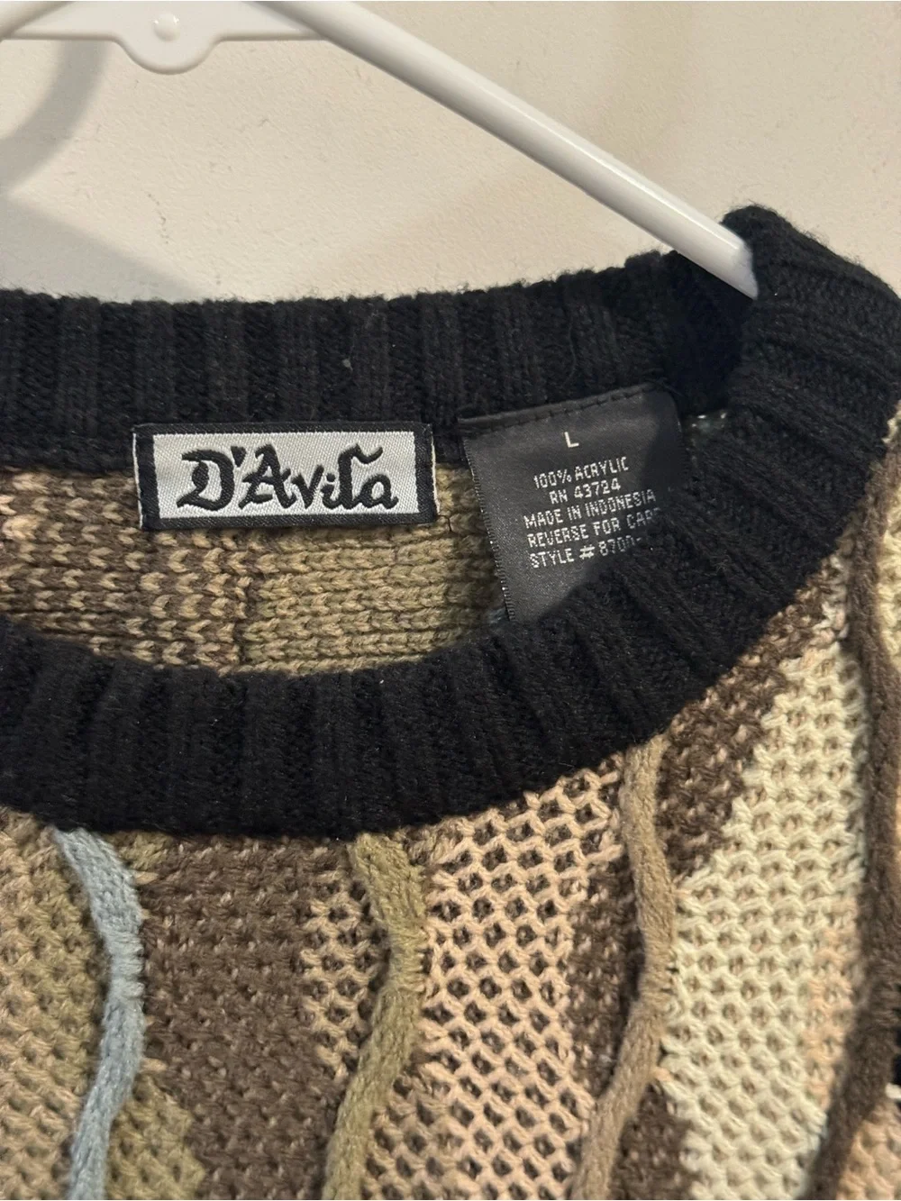 Vintage 90s Coogi Style 3D Knit Sweater Size Large